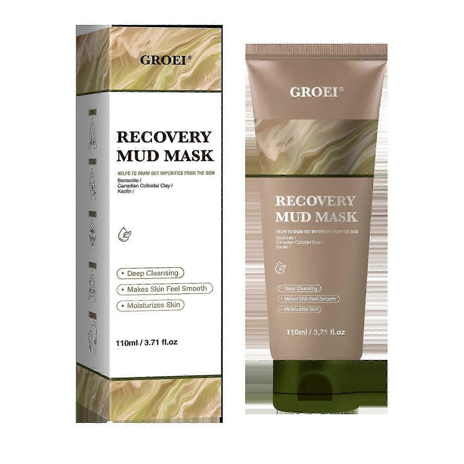 Recovery Mud Mask, Relief Mud Mask for Exfoliating and Deep Cleansing, Hydrating & Moisturizing Deep Pore Cleanser, Pore Minimizer and Oil Control for