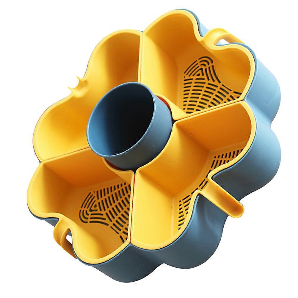 Fire Pot Draining Basket Double Layer Washing Basket for Home