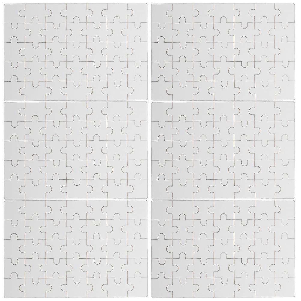 Blank Puzzle Pieces Rectangle Design For 0.2X10X15CM Sublimation Transfer Technology 6Pcs