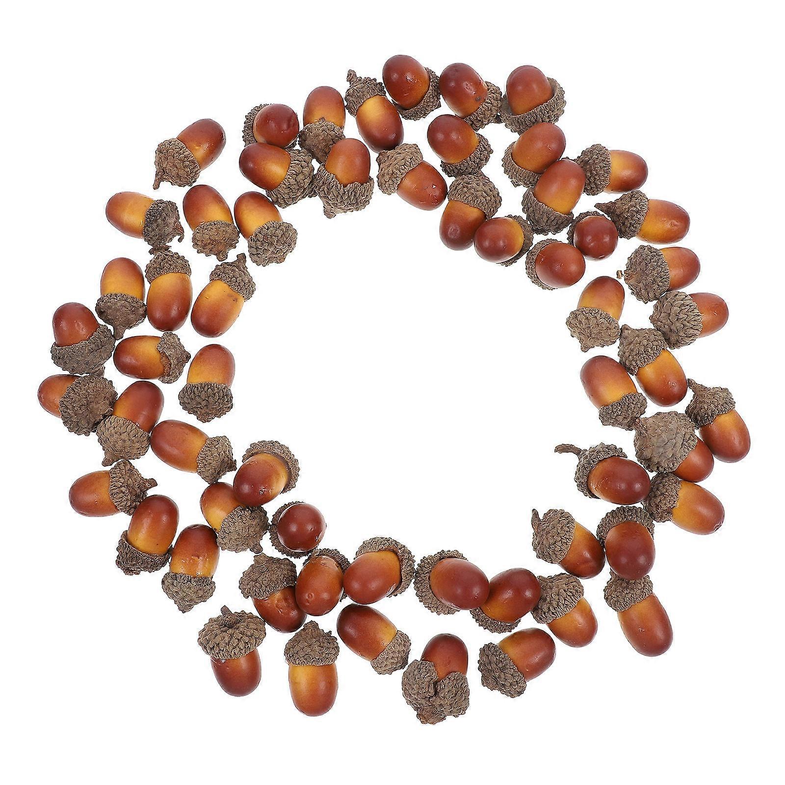 60pcs Realistic Artificial Acorns Bulk Ideal for DIY Crafts, Home Decor, Garden Decoration, Xmas Party Props, Garlands, and Centerpieces