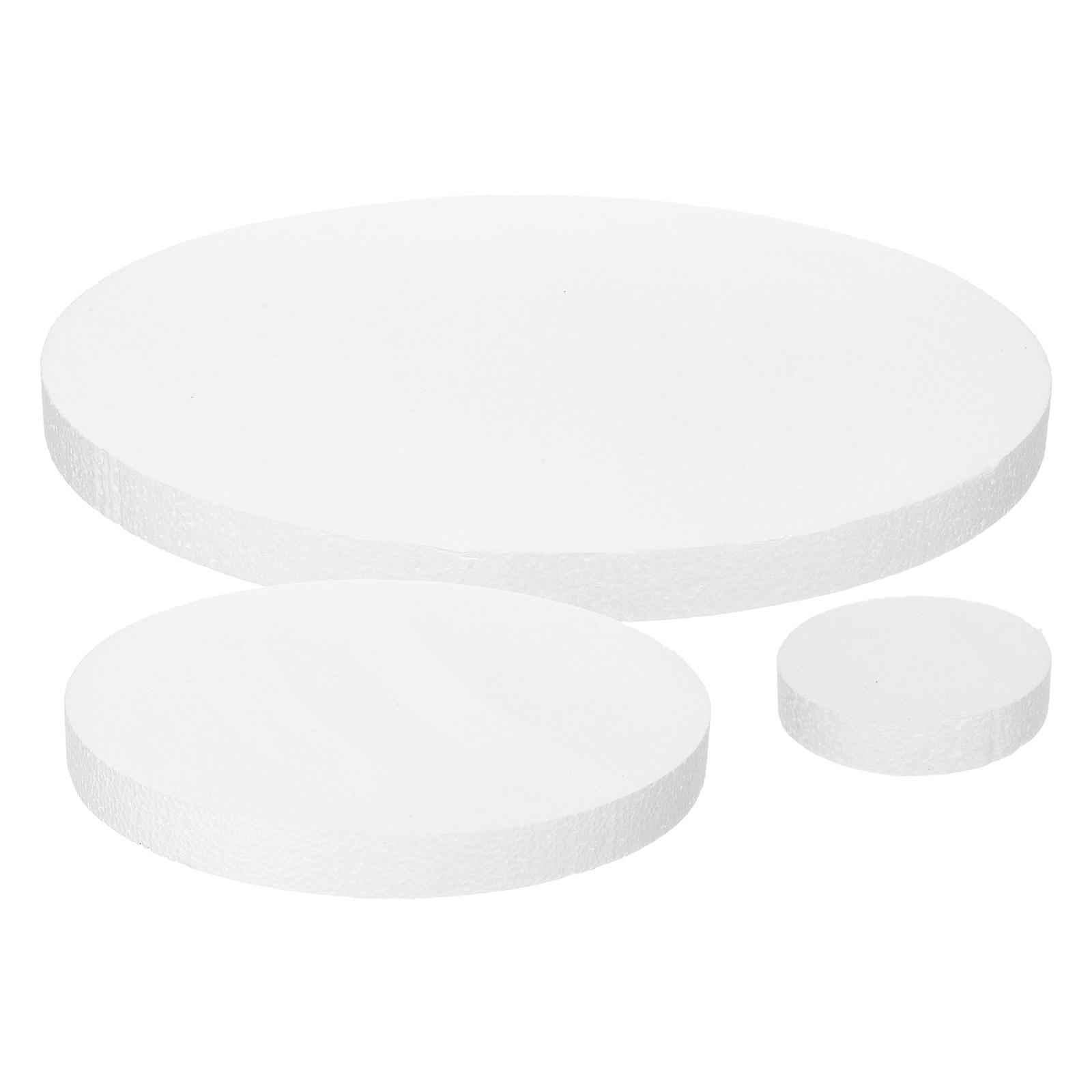 White Foam Cake Model for DIY Use Round Cake Mold Base 10cm 20cm 30cm Reusable