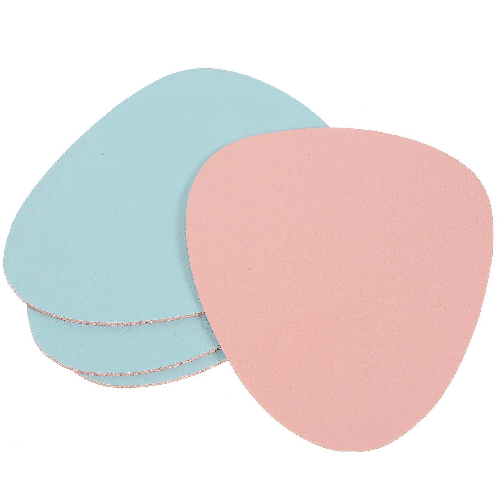 Nordic Style Insulating Coaster Set of 4 in Pink PVC Material for DIY Enhancing Home Decor with