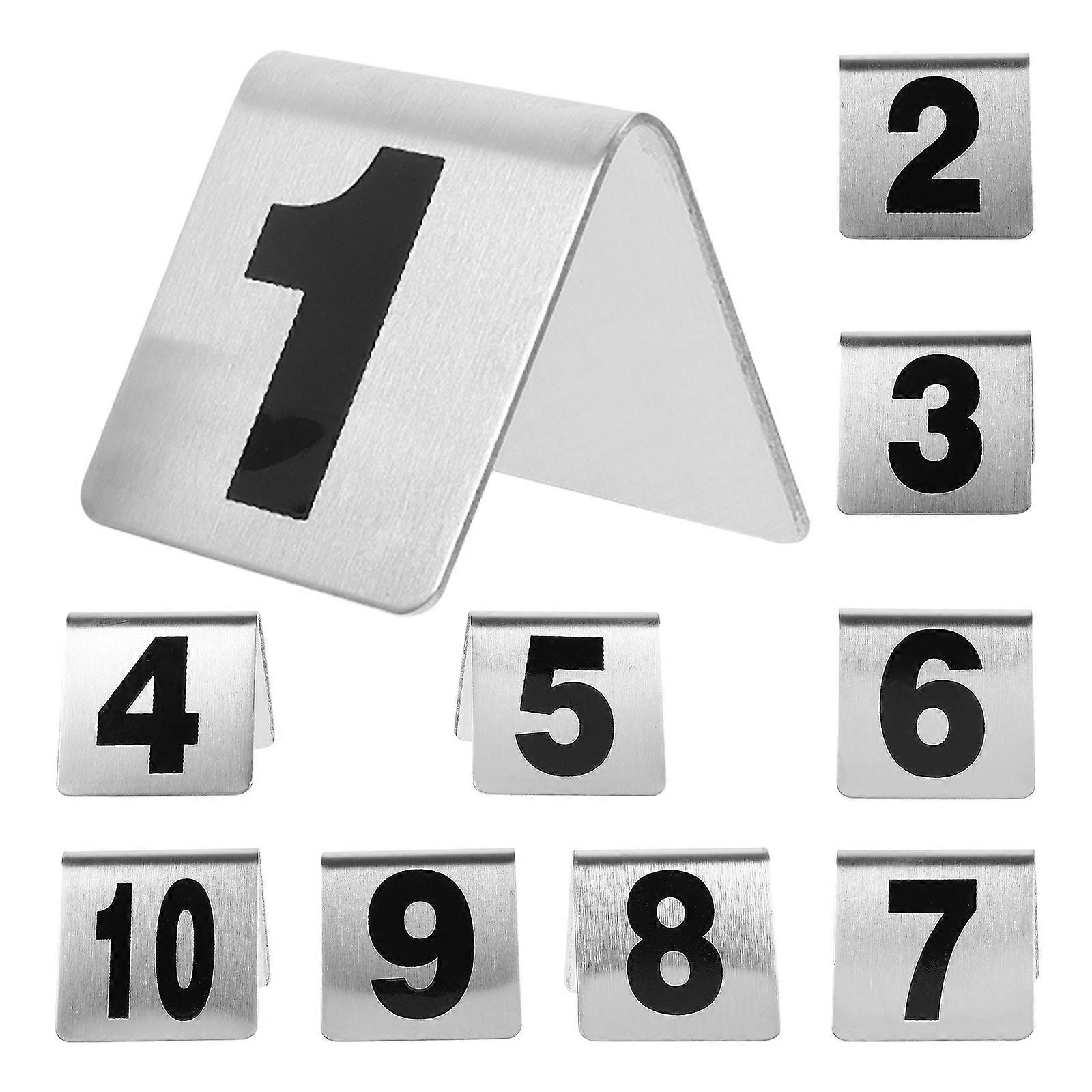 Metal Reception Table Tents 10Pcs Event Supplies Chic Look Silver Functionality