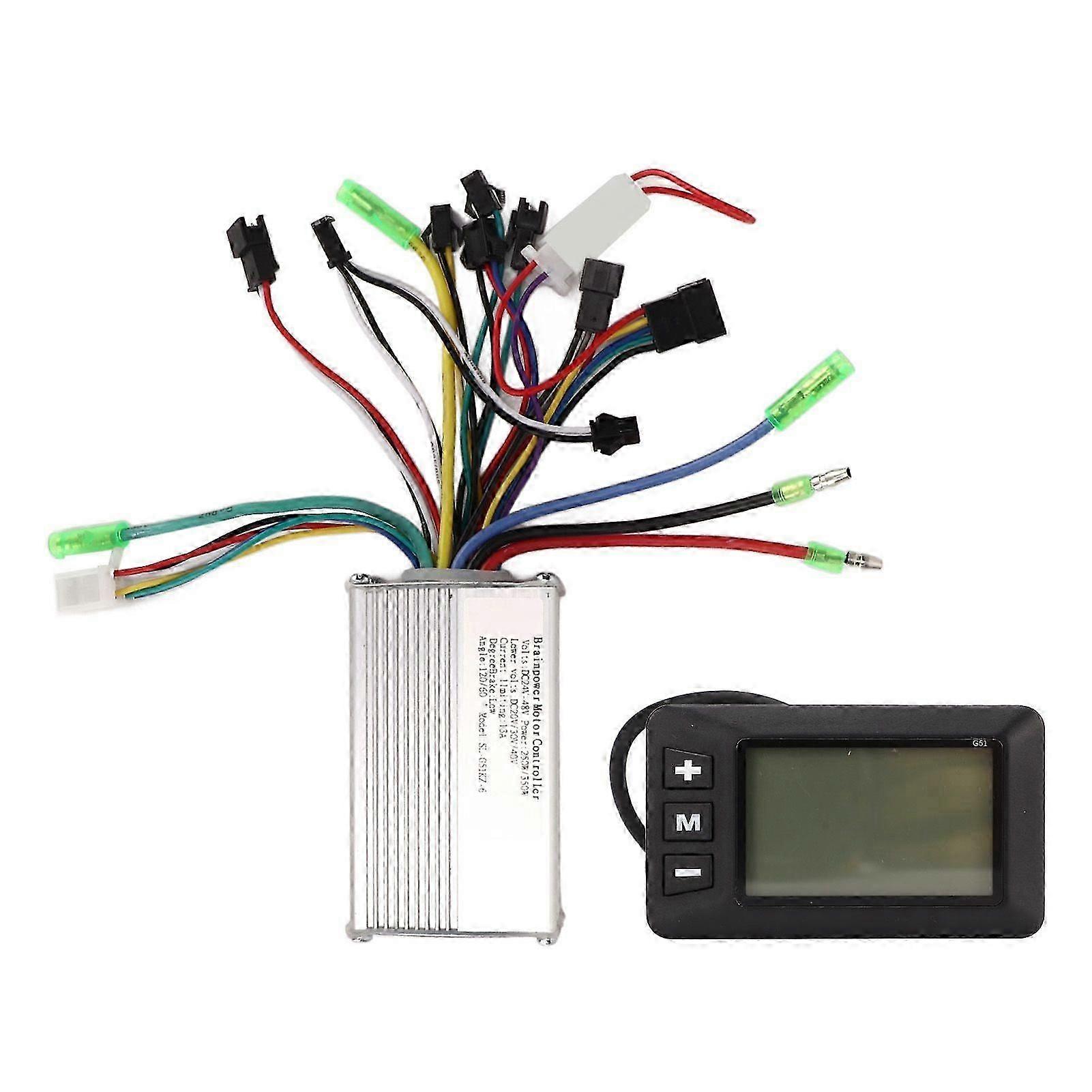 Electric Bicycle Controller Set Electric Bike Motor Brushless Controller LCD Display Panel Kit 2448V 250W 350W