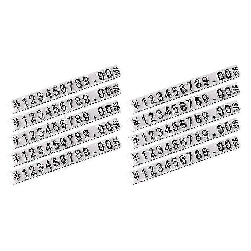 2025 Pack Of 10 Price Tags Display Cubes Blocks Numerals Price Labels
