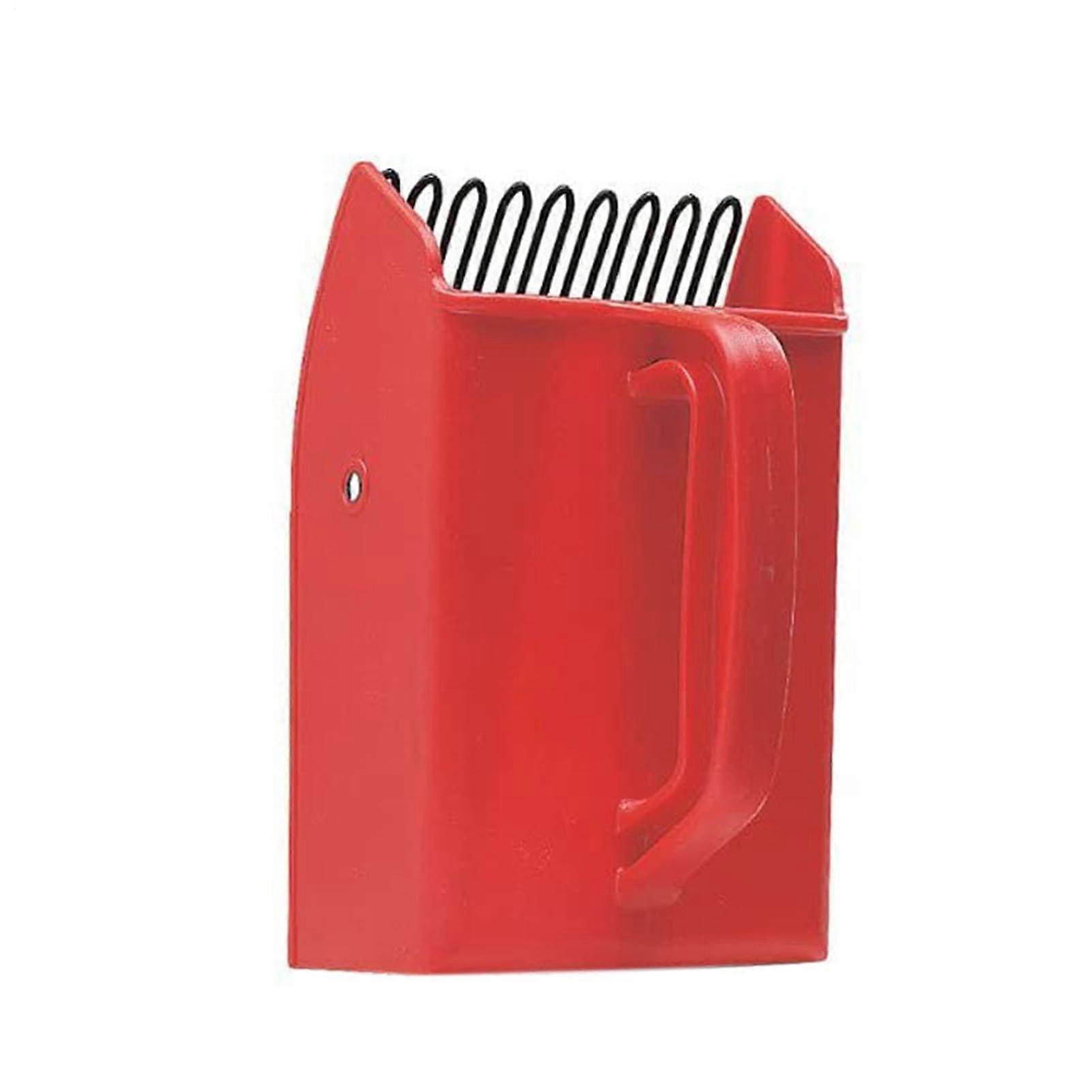 Berry Picker Comb 22 x 14 x 14 cm Red Metal Comb Ergonomic Handle Garden Tool No Sharp Edges Blueberries Blackberries