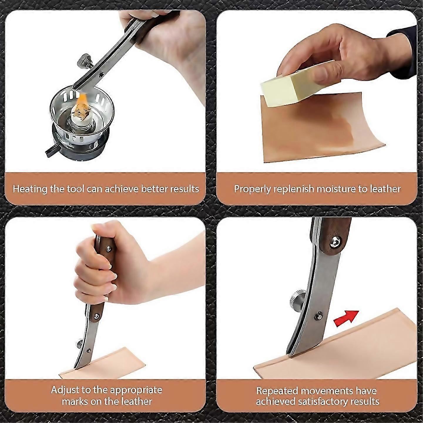 For adjustable edge creaser for leather crafting and working toolsa