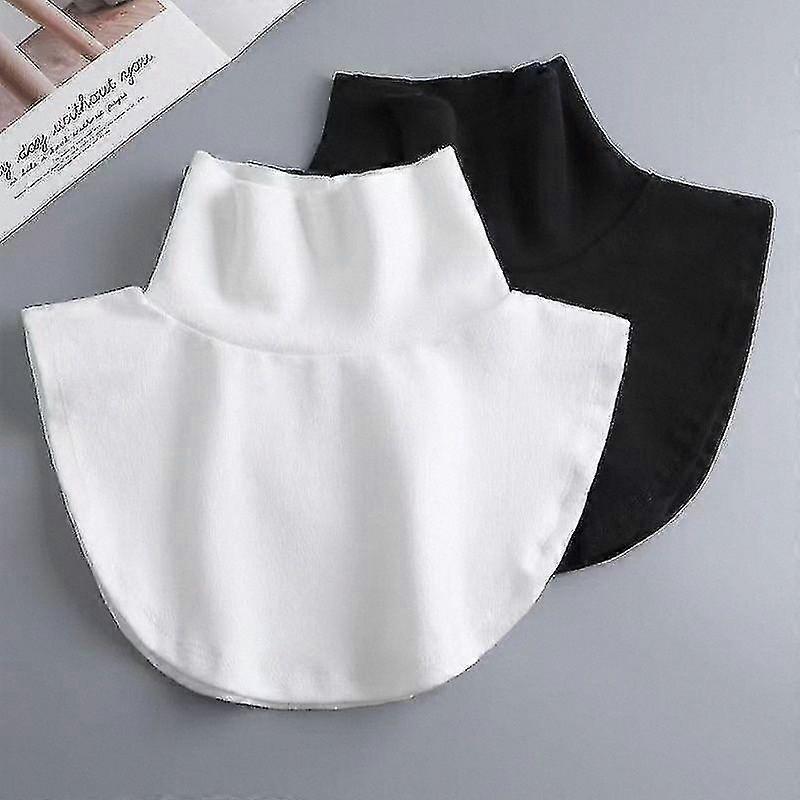 Women's Detachable Winter Collar Half Roll Neck Warmer Soft Cotton Layered Accessory