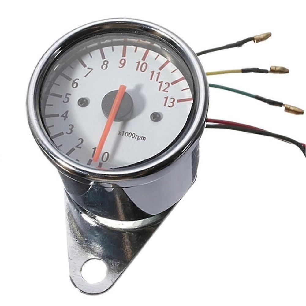 Gauge Odometer Tachometer 0-13000 RPM Universal Motorcycle Tachometer Retro Style