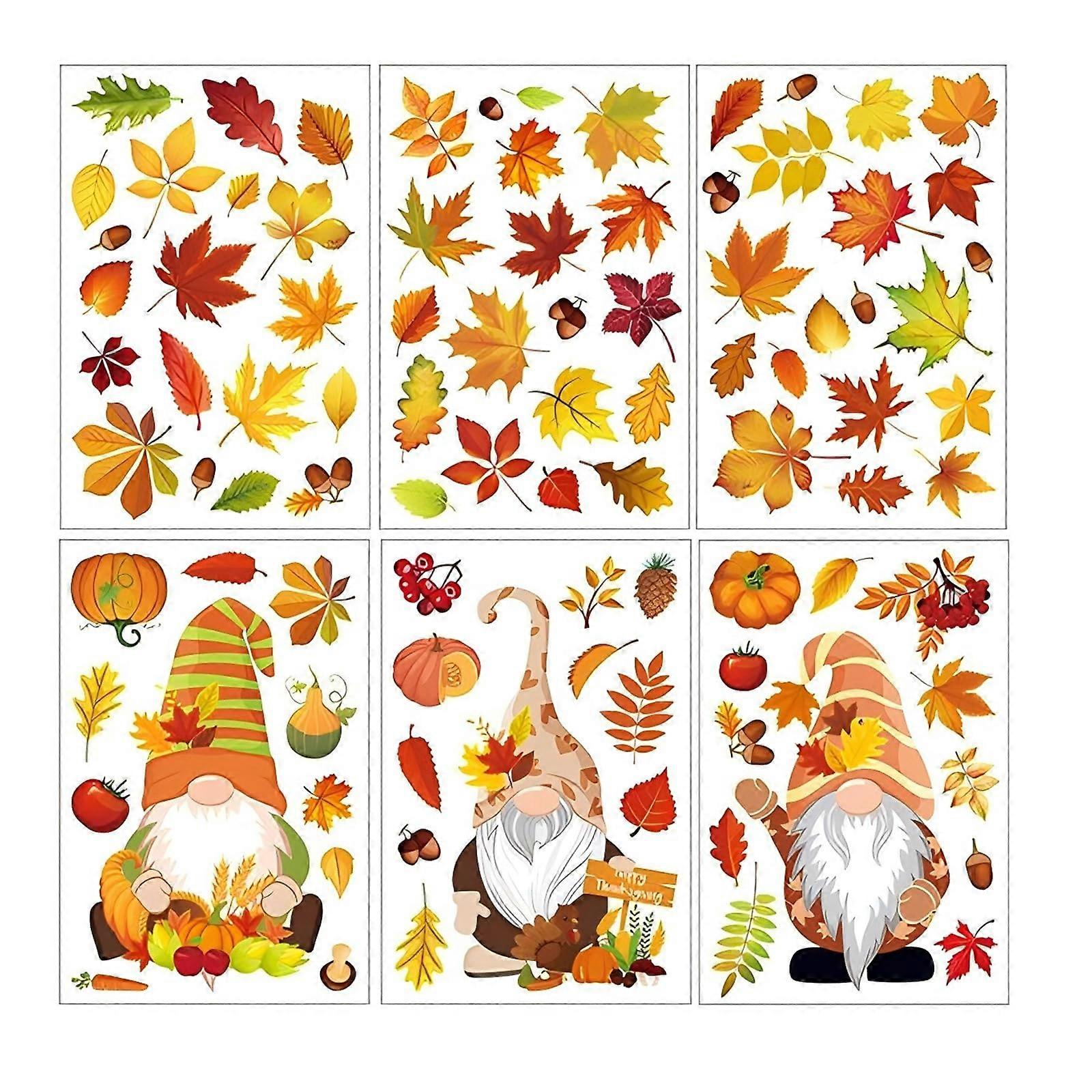 93 PCS Autumn Stickers, Window Decorations, Fall Decorations for Home, Room Decor
