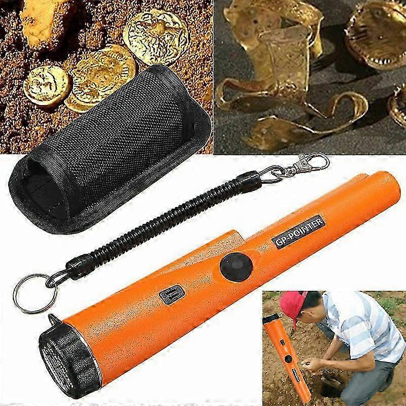 Handheld Metal Detector 360 Side Detection with Led Pinpoint Metal Detector Scanner, Yellow, 230 X 40 X 40 mm