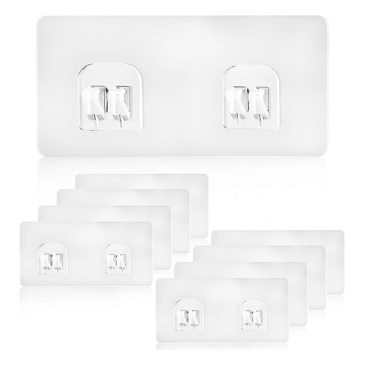 9Pack Shower Adhesive Hooks Replacement, Strong Adhesive Sticker Hooks,Shower Basket Bathroom Shelf