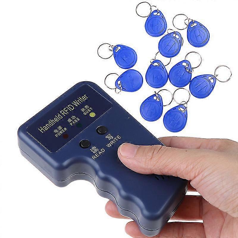 125kHz Handheld RFID Writer Copier Reader with 10pcs ID Tags