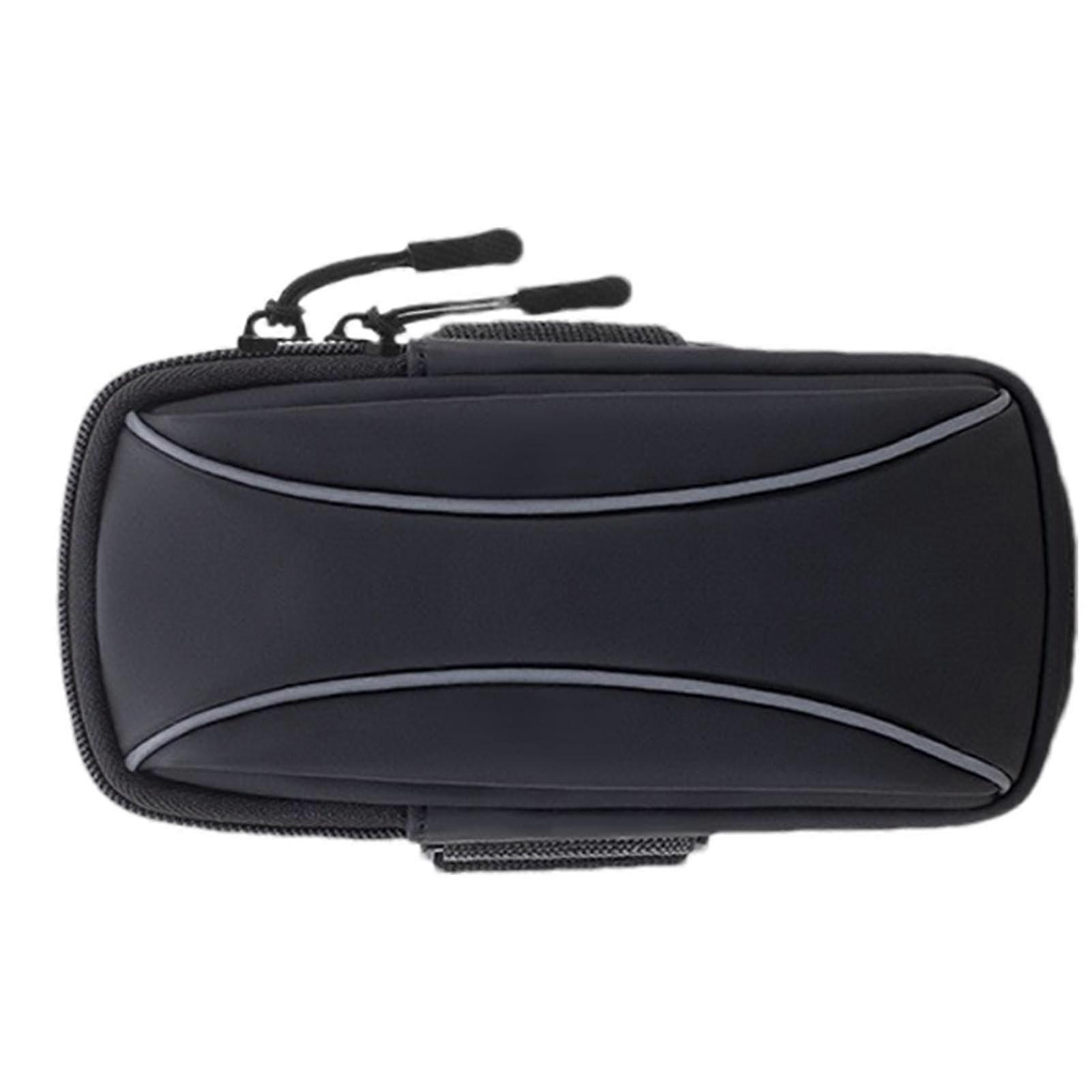 Running Armband, Phone Holder, Reflective Phone Bag with Strap for Cycling Black
