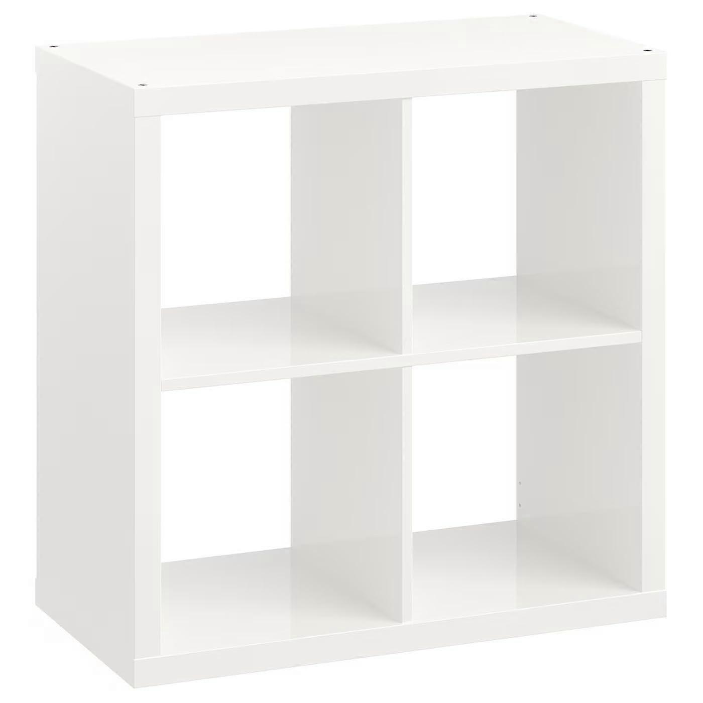 KALLAX SHELVING UNIT, BOOKCASE, WHITE, FOR BASKETS OR BOXES