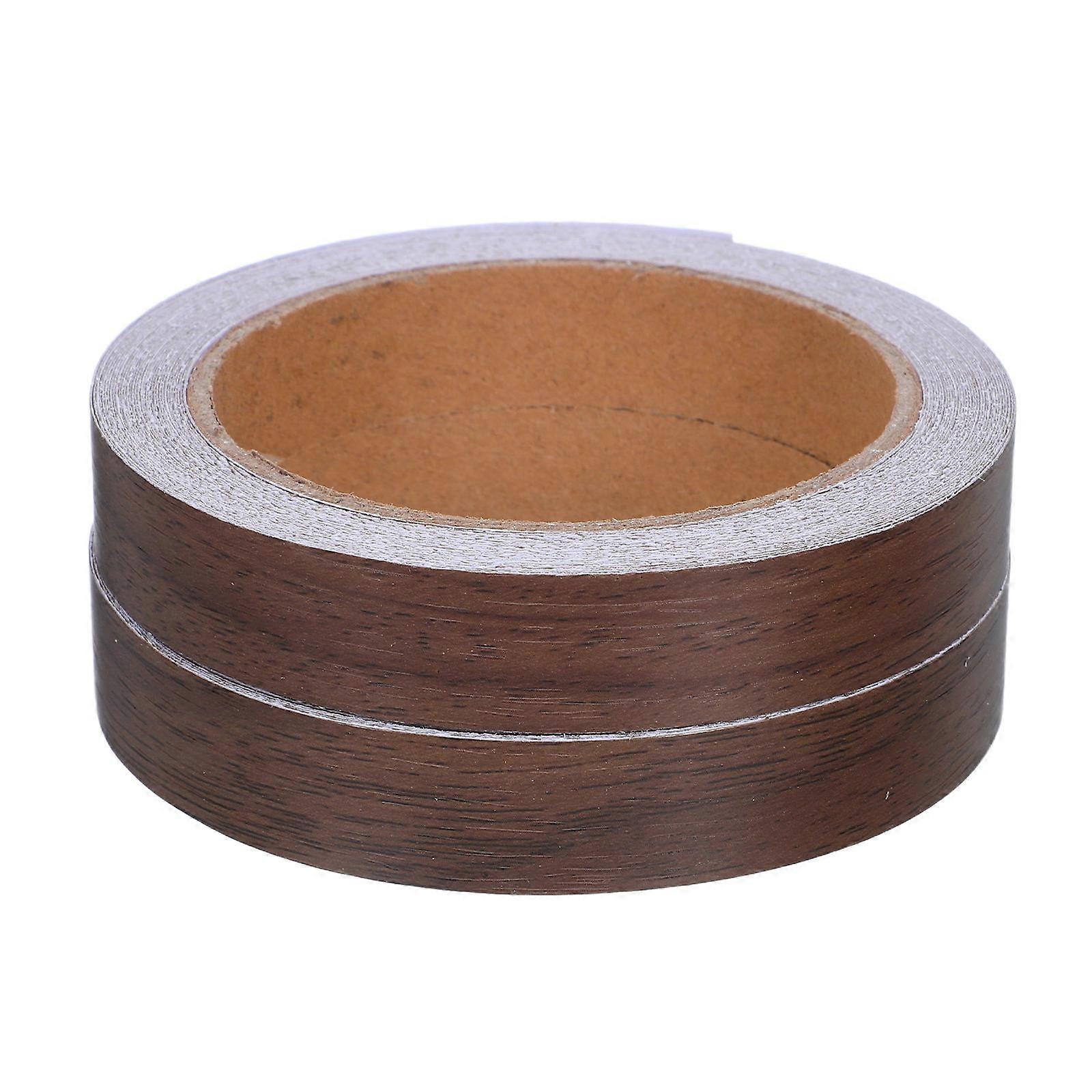Molding Trim Wood Grain Edge Banding Tape for Furniture Renovation Dark Brown Pvc for Surface Sealing 2 Rolls