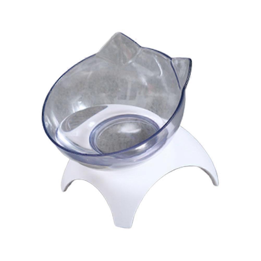 White Plastic Pet Feeder Bowl Unique Design Safe and Easy to Clean for Home Use 1Pc