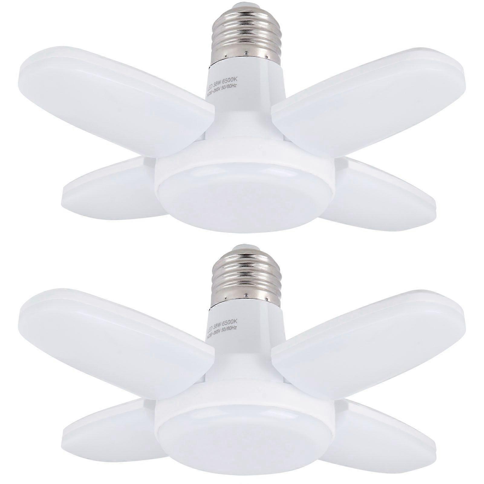 2Pcs LED Garage Ceiling Lamp 38W Deformable Adjustable Folding Mining Light 85265V