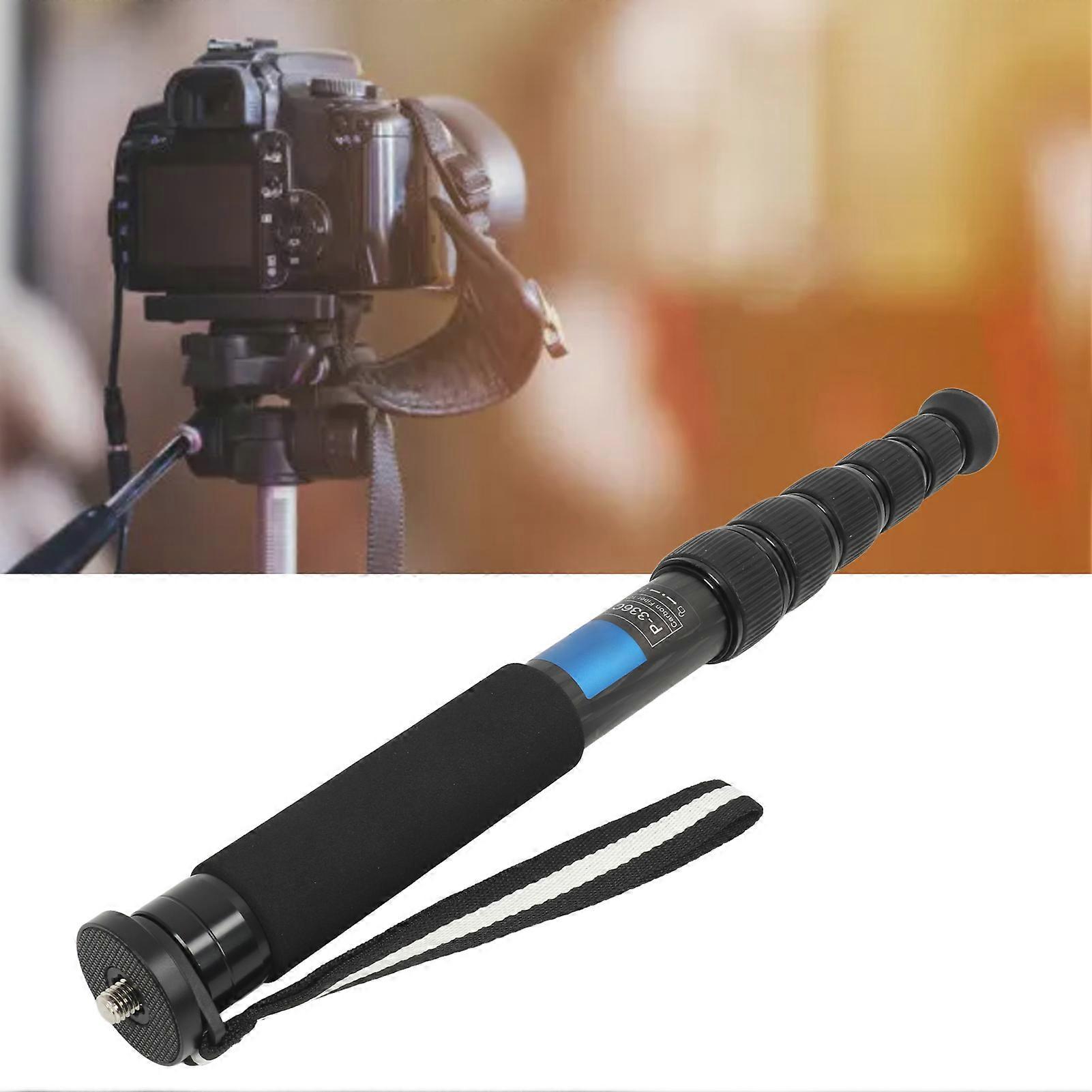 Carbon Fiber 6-Section Telescopic Monopod 164cm Portable Stand