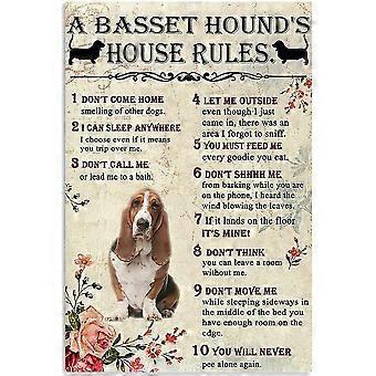 Jigsaw Puzzle Basset Hound House Rules Funny Dog Rules Madeira Puzzles Desenvolvimento Brinquedos Jogos Brinquedos Presente