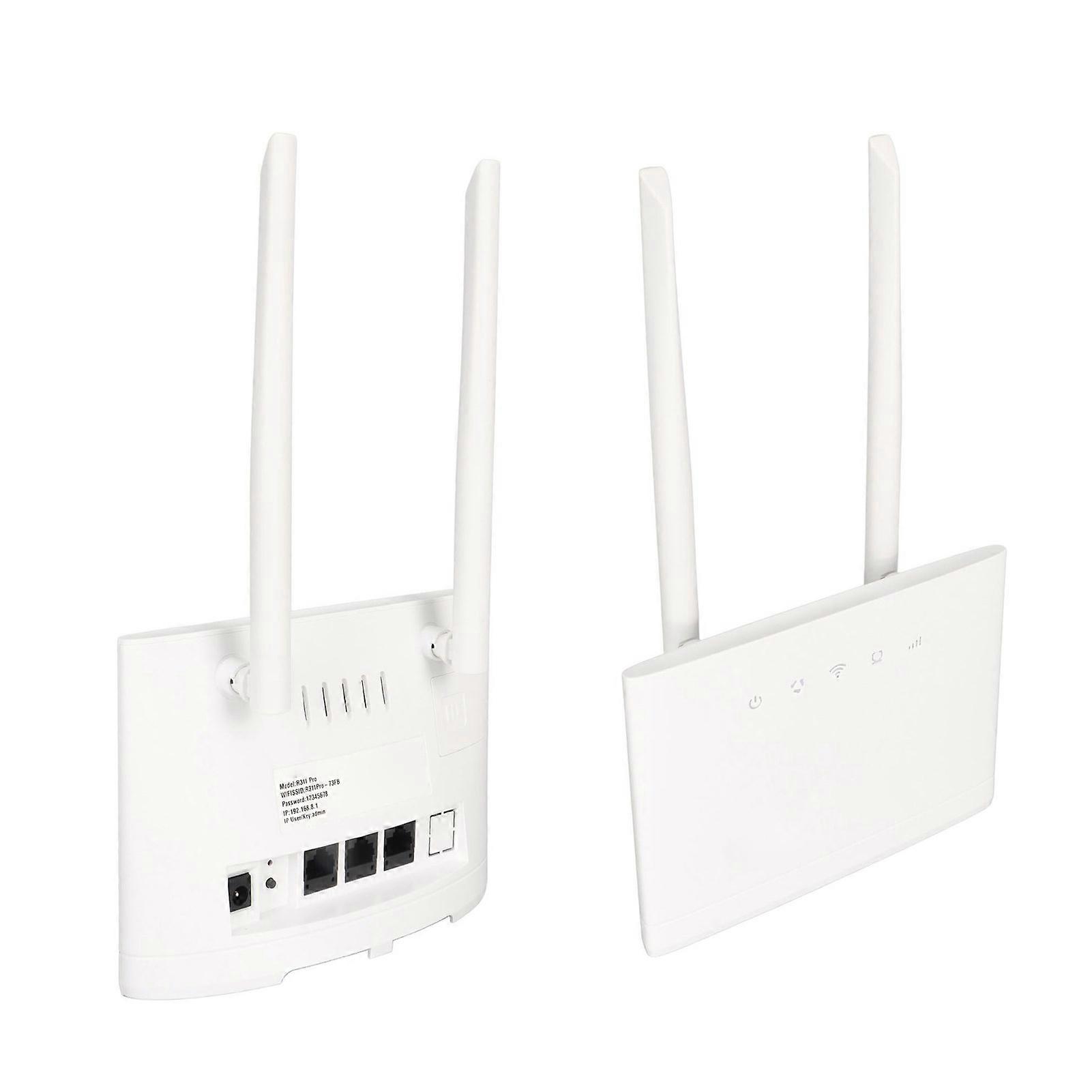 4G LTE CPE WiFi Router 300Mbps 2x5dBi Antennen Weiß EU Stecker