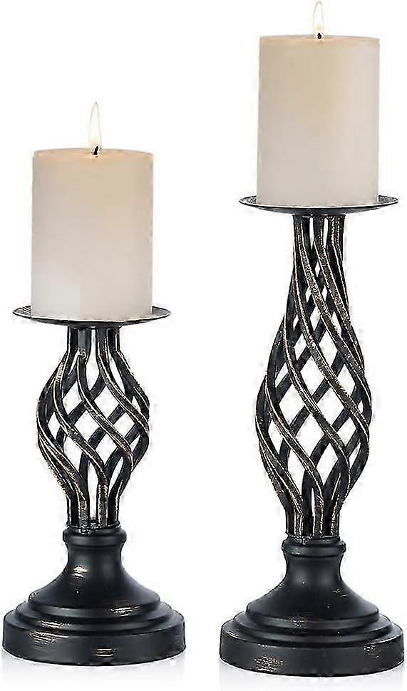 Stand Candlestick Holder Gothic,  Party Wedding Table Centrepiece Decor, 2 Pieces