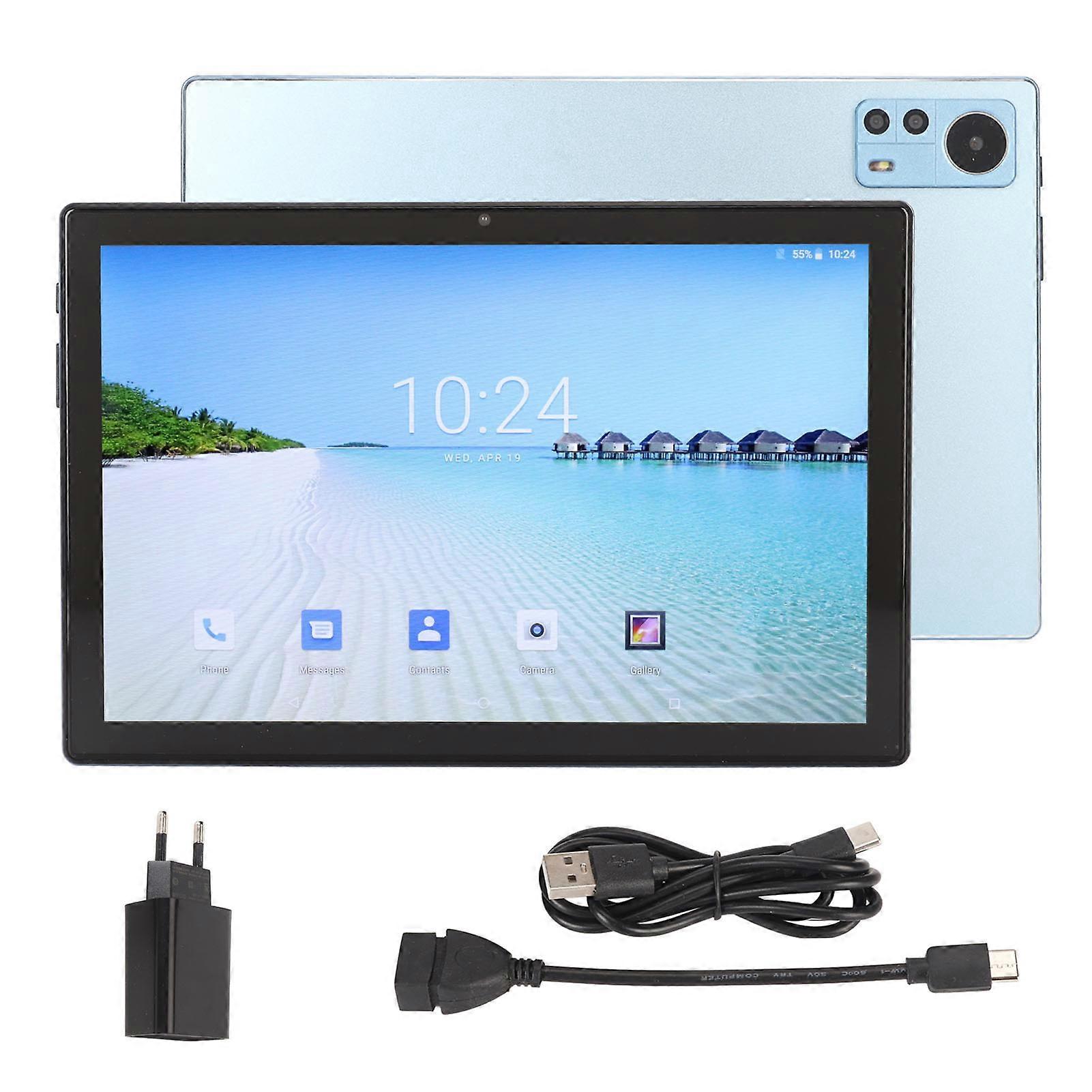 10.1 Inch Android Tablet 2GB RAM 32GB ROM Octa Core 4G Calling 5MP 13MP Camera Blue