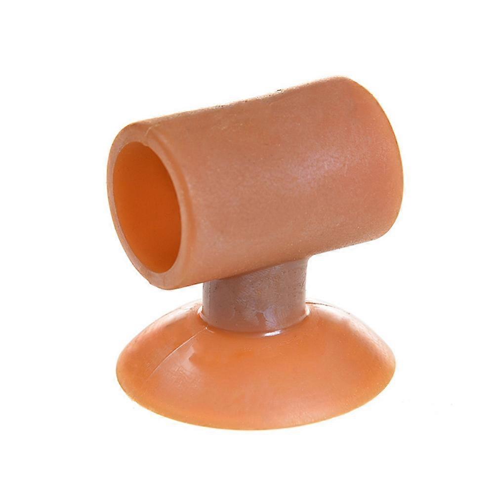 2pcs Silicone Door Handle Bumper Pads Anticollision Suction Stoppers Wall Protector For Home Coffee Color