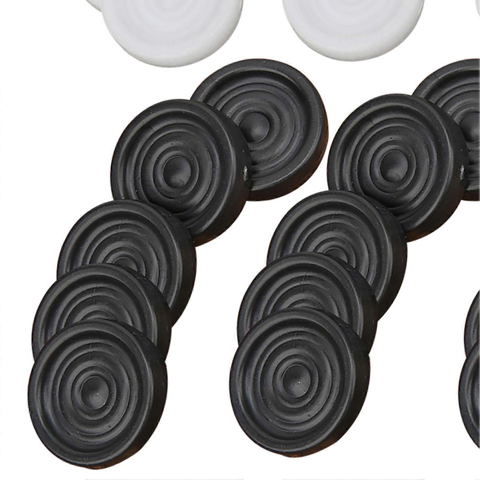 22mm Black and White Plastic Backgammon Chips Set for Kids