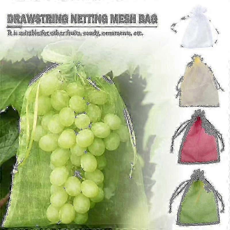 Bunch Protection Bag Grape Fruit Organza Bag With Drawstring Gives Total Protection(76%off)
