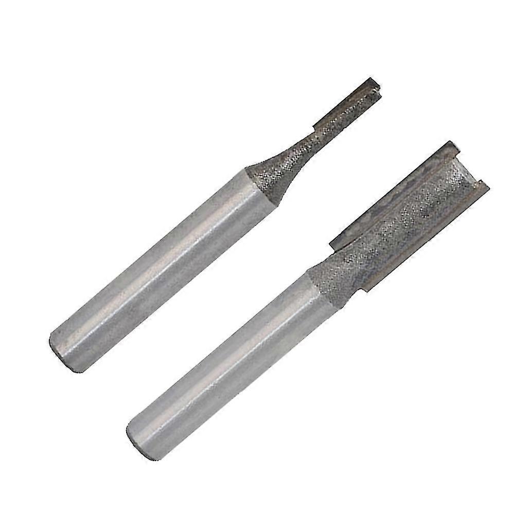 2 Pieces Straight Router Bit Woodworking Router Bit 1/4" Shank Groove Chisel 2025