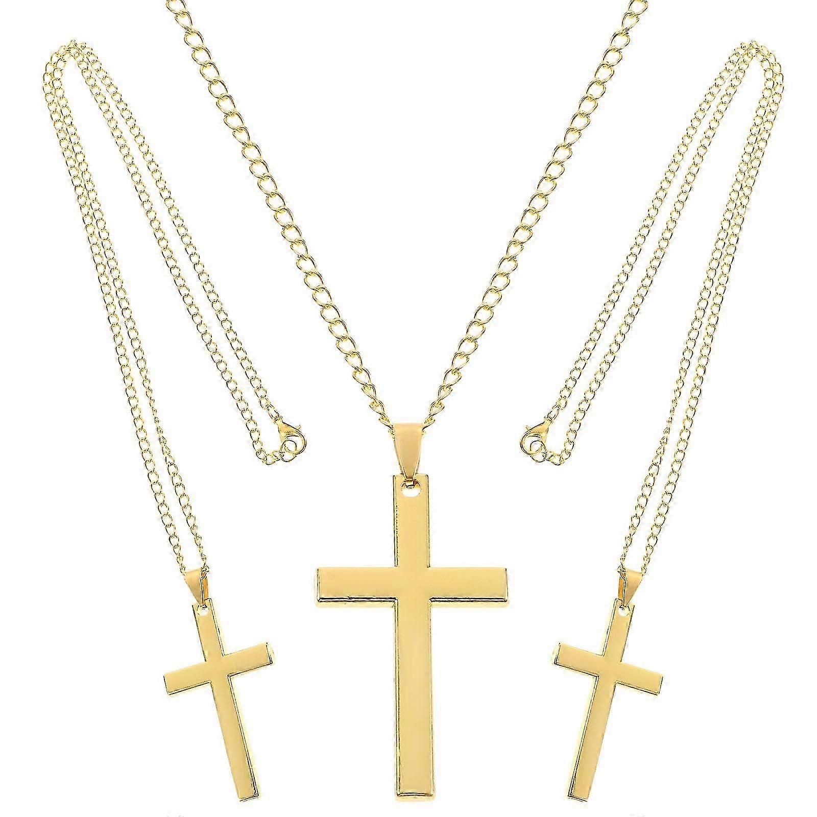 3pcs Cross Pendant Decorative Cross Cross Chains Cross