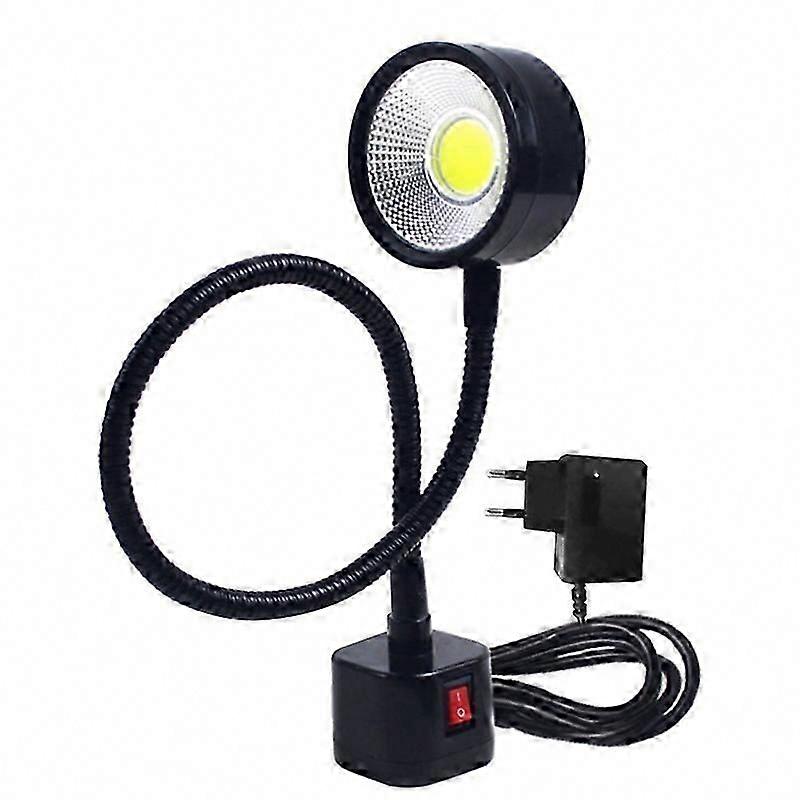 LED Magnetic Base Gooseneck Lamp 220V 5W for Lathe Lighting, Eu Plug