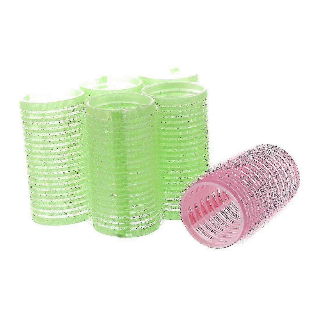 6x Grote zelfklevende haarrollers, zelfklevend, zelfklevend, haarrollers van 3 cm