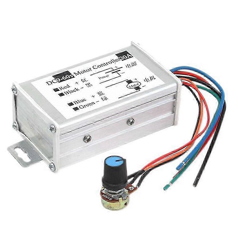 DC Motor Speed Controller PWM Regulator 9V-60V 20A 1200W for Brushless Motor