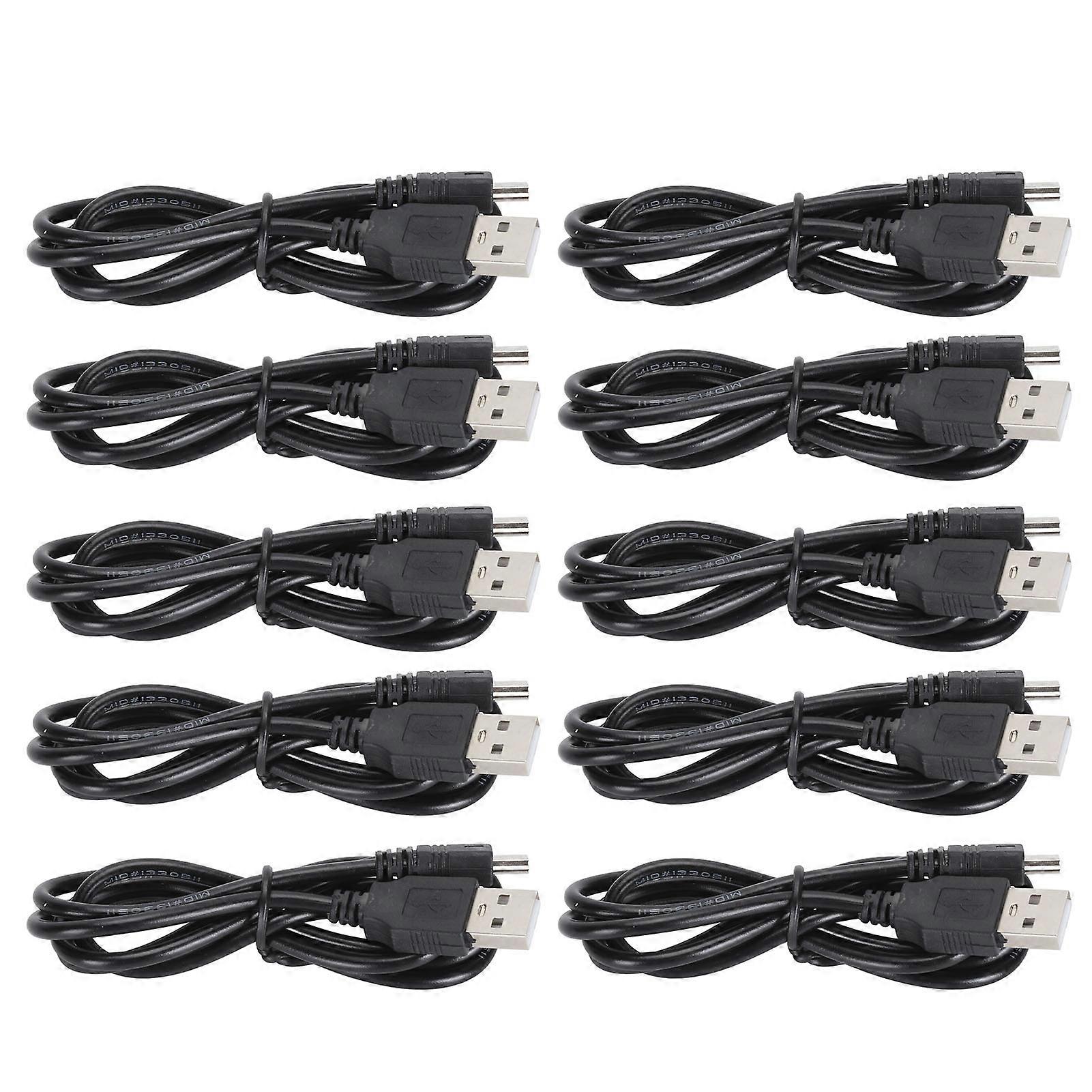 10 Pack PS3 Controller Charging Cable 1m High Speed 480Mbps Wireless Charger Cable for Controllers, Cell Phones, Digital Cameras