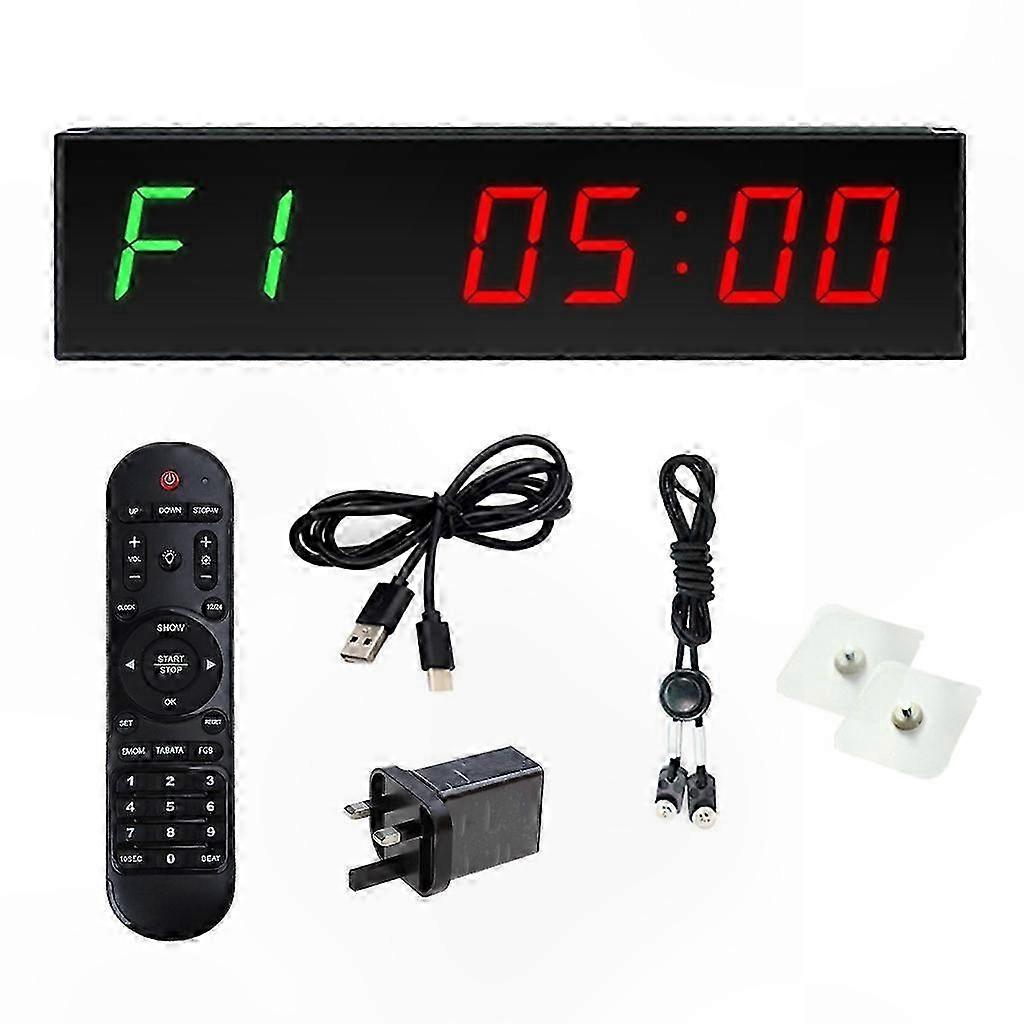 Big Fitness Timer Clock with Countdown and Countup Features for Workout Intervals