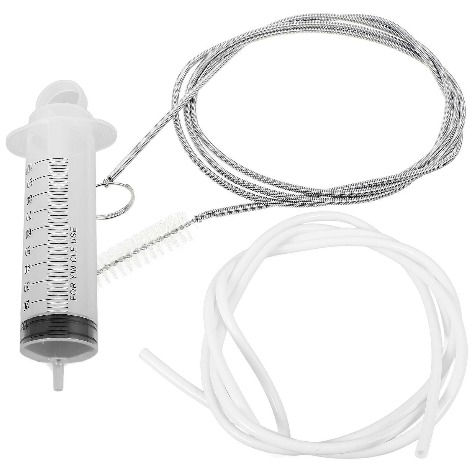 Drain Cleaning Tool 5Sets with Syringe for Efficient Drain Hole Unclogging