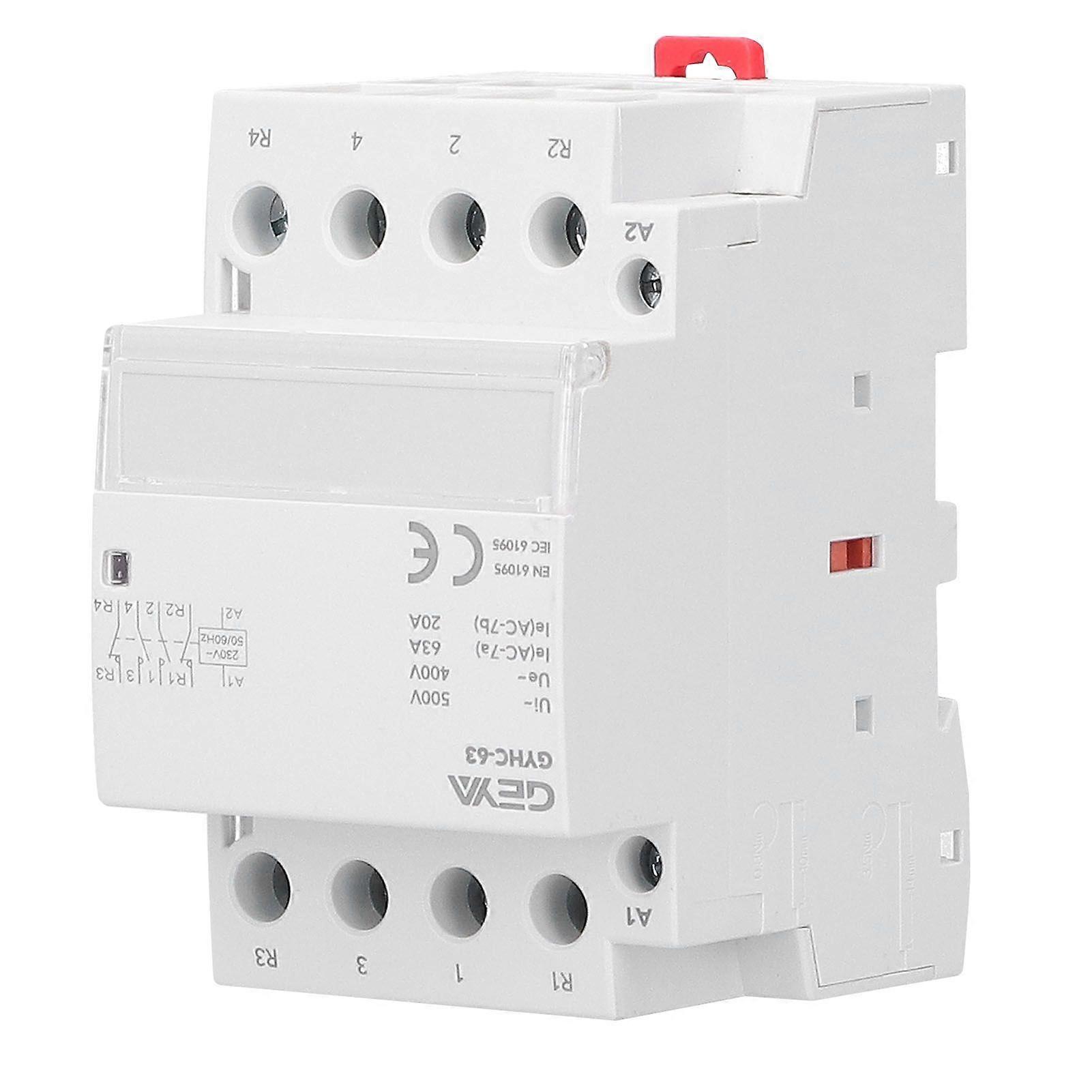 Modular Contactor Portable Durable Electronic Module 50Hz 4P GYHC63 2NO 2NC 230V