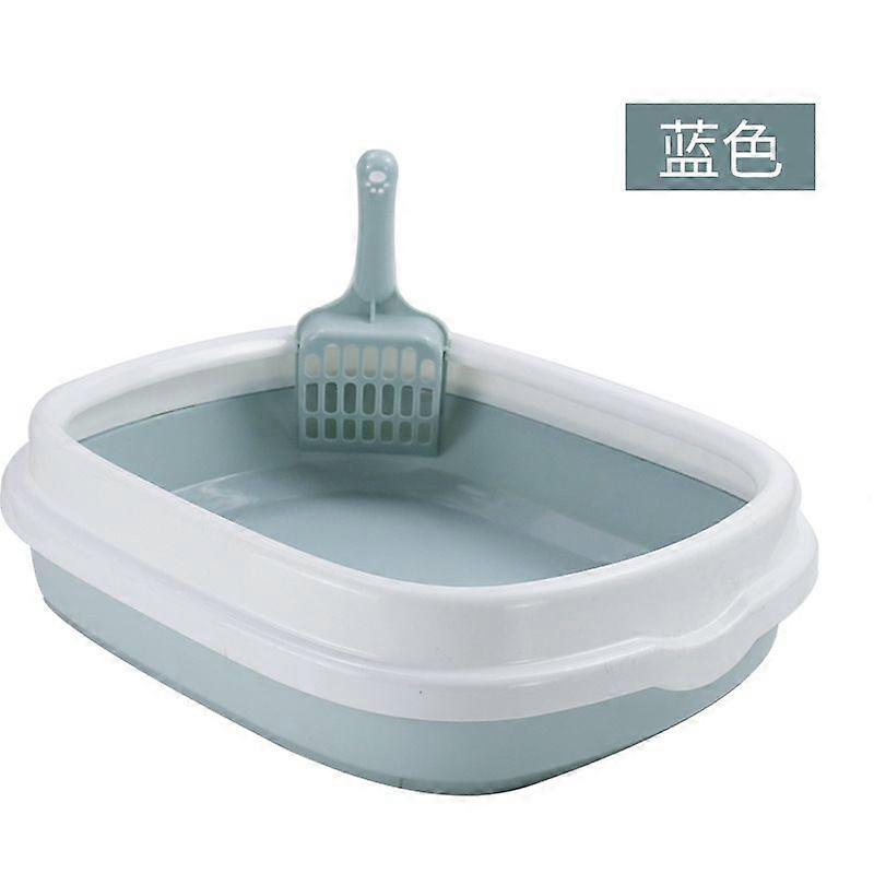Semi-enclosed Cat Litter Box With Scoop, Anti-splash Odor Control Large Space Pet Toilet