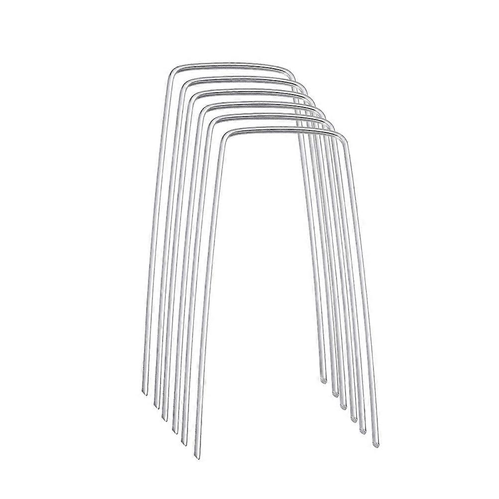 Lawn Stakes Fixing Nails for Fastening Use 100Pcs U-Shaped Galvanized Nails