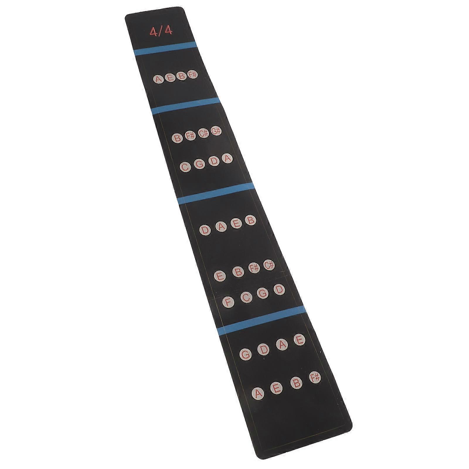 Music Note Stickers Violin Fretboard Sticker for Music Practice Pvc Assorted Color with Fretboard Guidance 1sheet