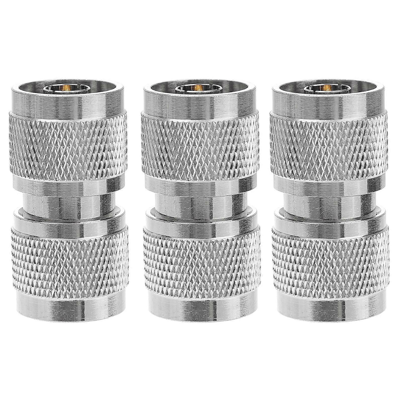 Pl259 Coax Connectors to N Male Adapter for Connecting 3Pcs Silver