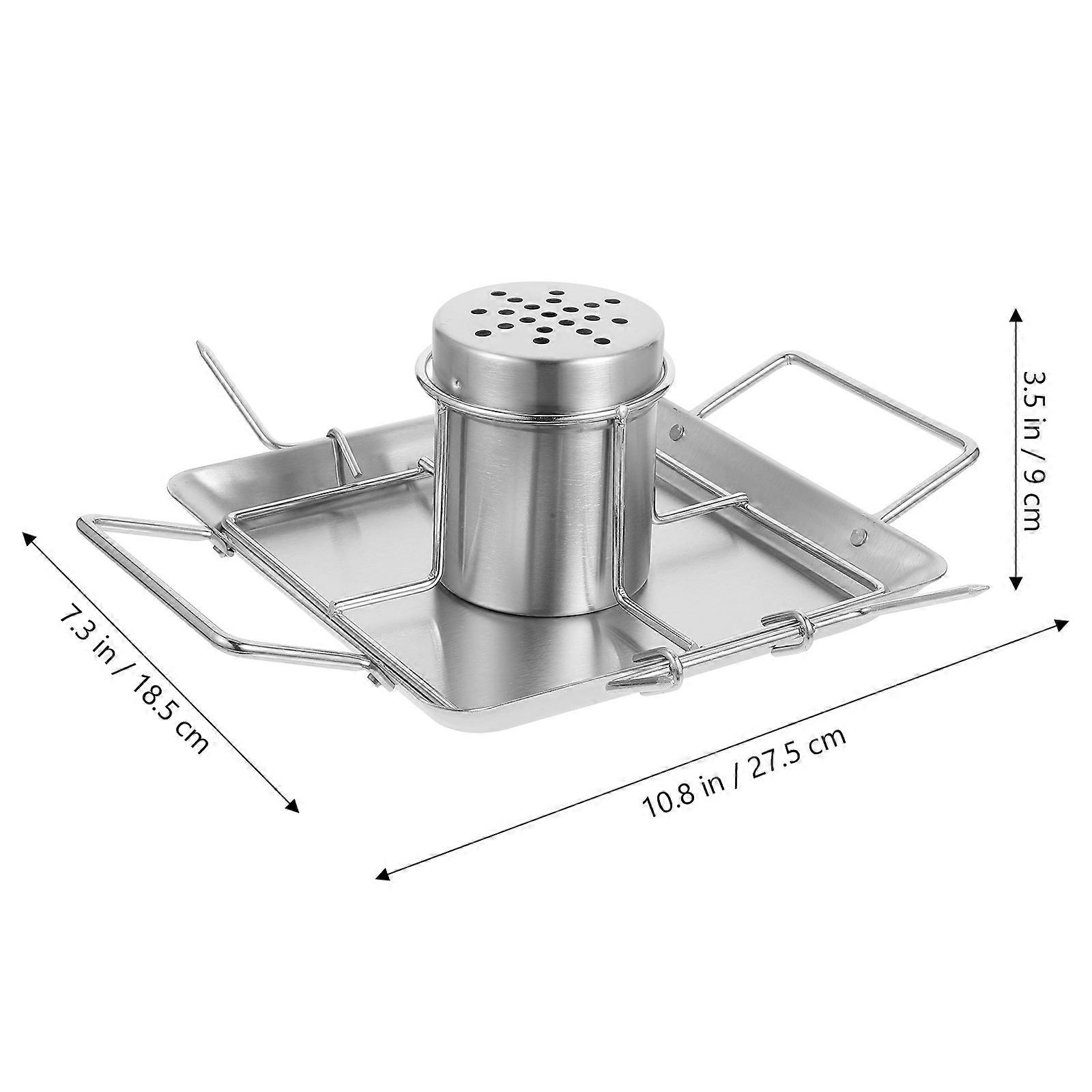 Turkey Roasting Rack for Home Hotel and Restaurant Rectangular Stainless Steel Silver Used for Roasting 1 Set