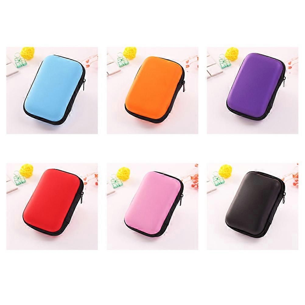 Digital Earphones Bag with USB Cable Storage Function Pink