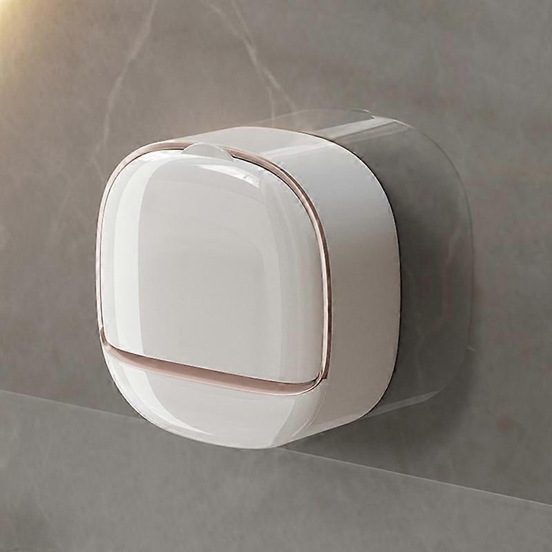 1PC Soap Box Wall-Mounted Light Luxury Soap Holder Punch-Free Soap Box Drain Laundry Soap Box For Easy Cleaning