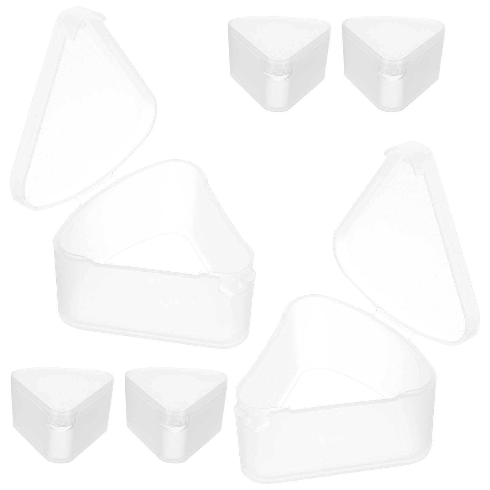 Triangle Powder Puff Storage Case for Organizing 6Pcs Makeup Sponge Holders