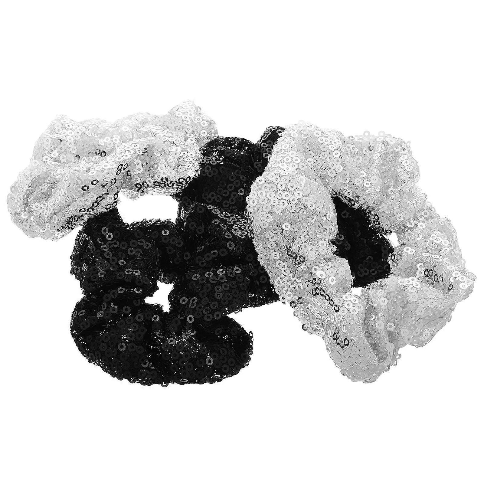Sequin Hair Bands Shiny Mermaid Scrunchies for Festive Use 12Pcs