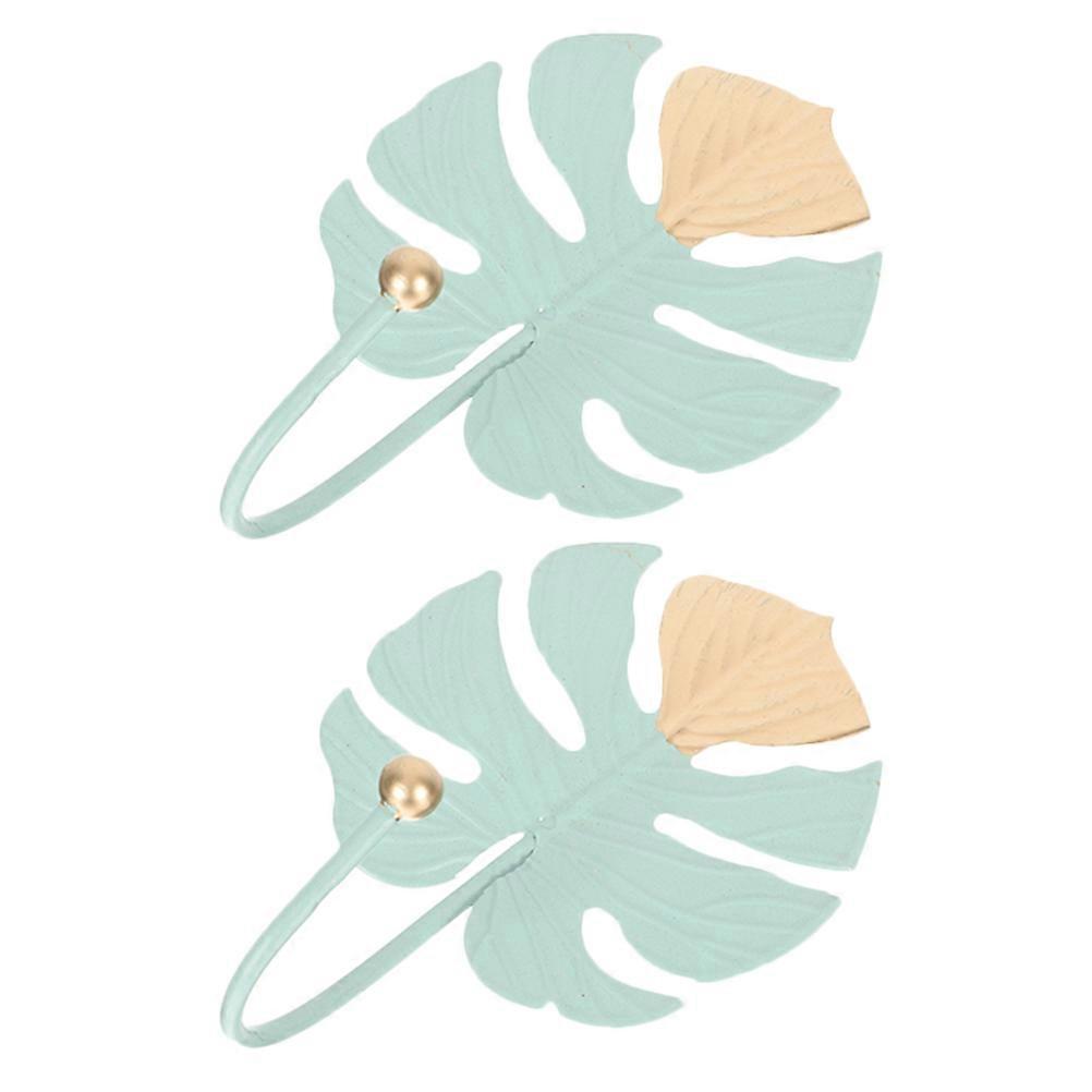 Creative Monstera Leaf Wall Hooks Metal Plant Design Hanger 6Pcs