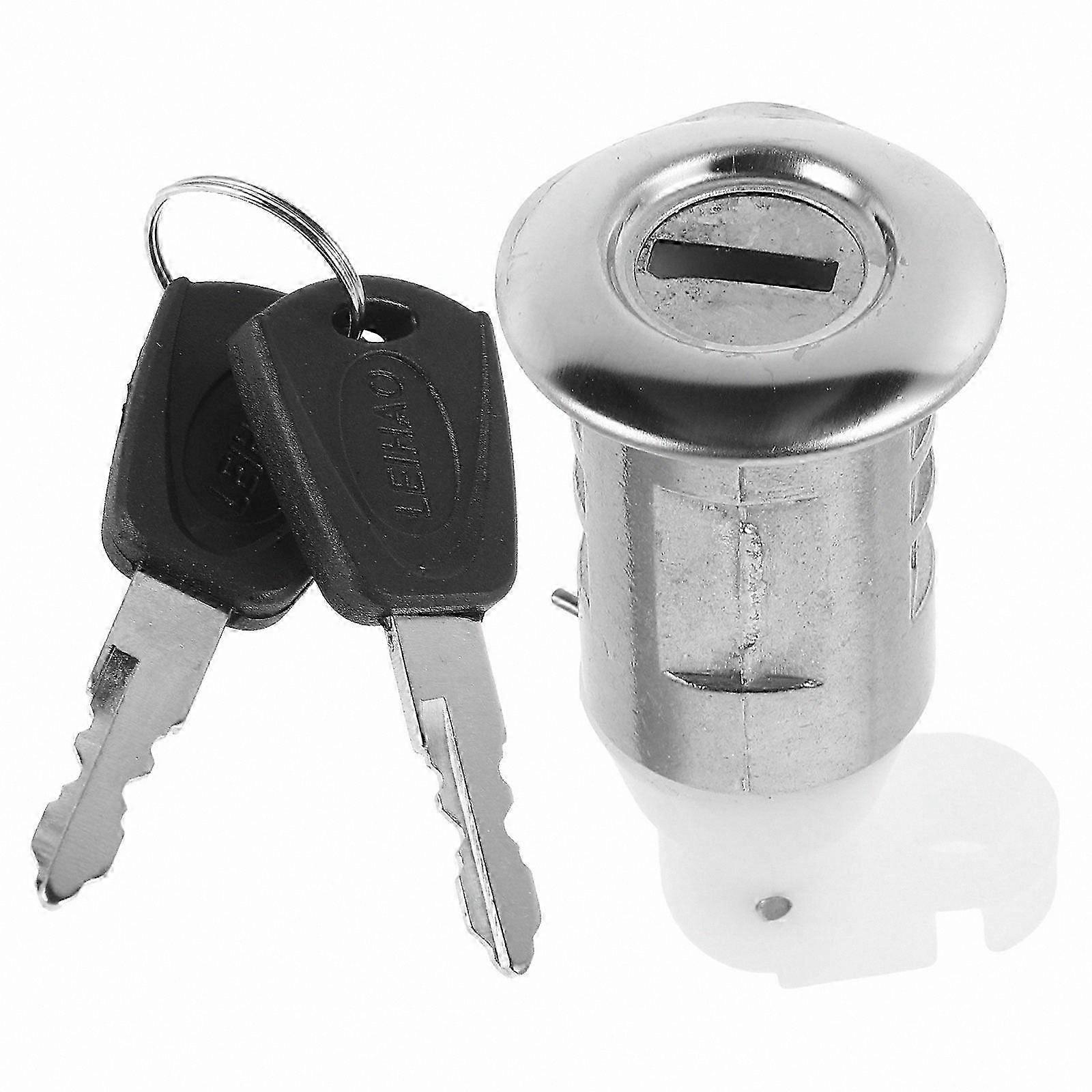 Heavy-Duty Motorcycle Seat Lock with Key, Universal Electric Bike Cylinder Lock